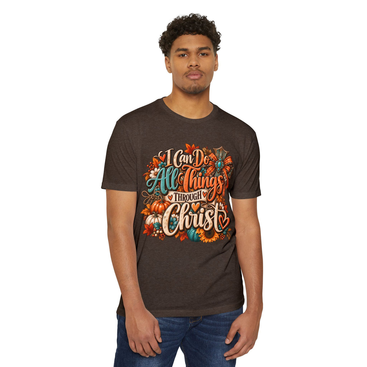 I Can Do All Things Through Christ T-Shirt — Christian Fall Pumpkin Design