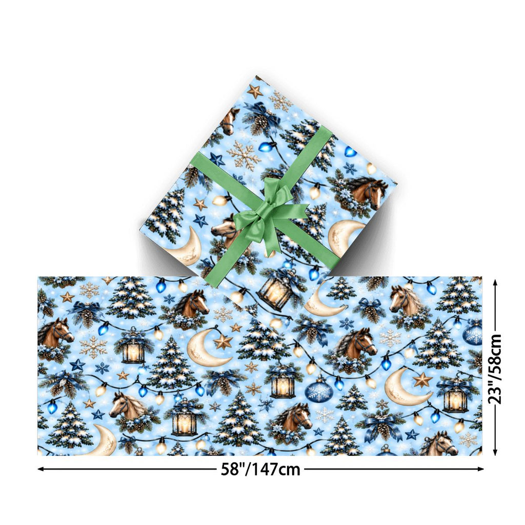 3Pack Gift Wrapping Paper Sheets horse and tree wrappingpaper