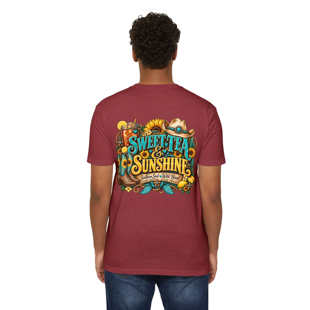 Southern Sweetheart T-Shirt — "Sweet Tea & Sunshine" Graphic Tee