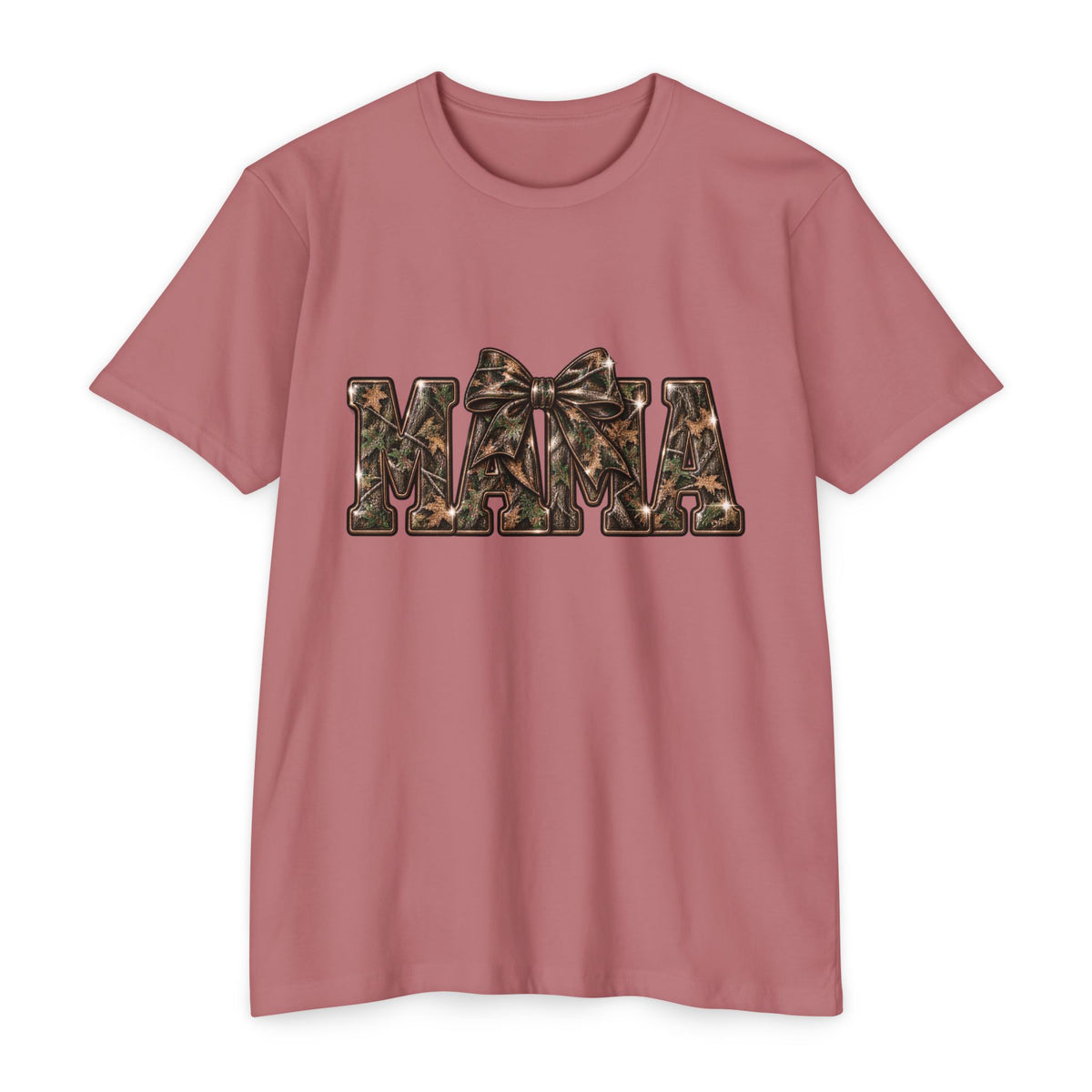 Mama Leopard Print Bow T-Shirt — Women's Mom Gift, Cute Animal Print Mother's Day Tee