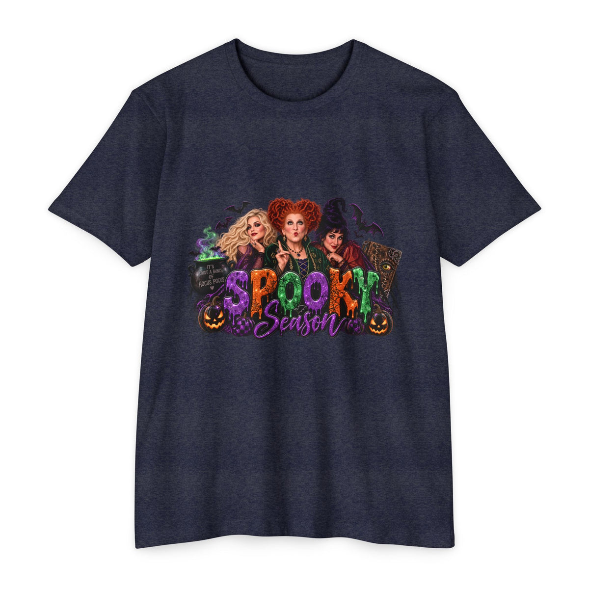 Spooky Season Graphic T-Shirt — Hocus Pocus Witch Trio Halloween Tee