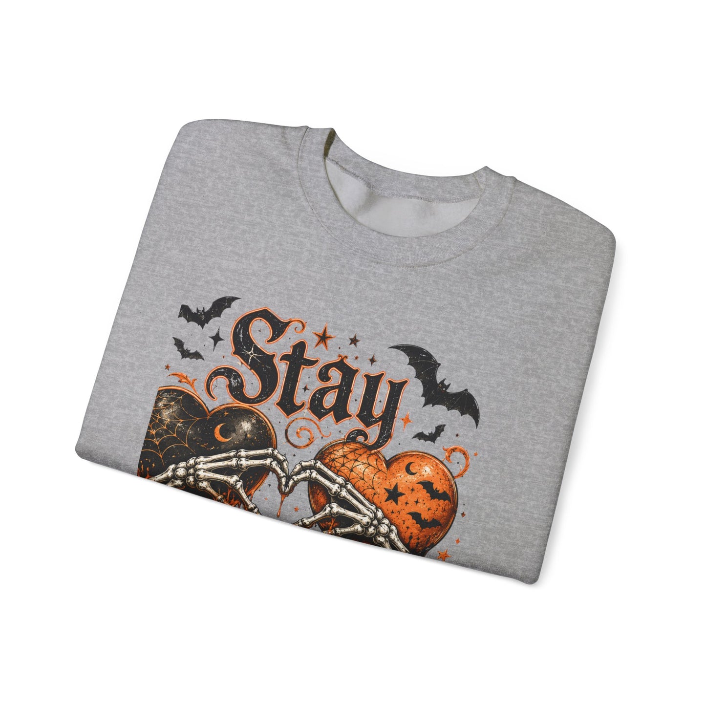 Stay Creepy Sweatshirt — Halloween Heart Gothic Crewneck
