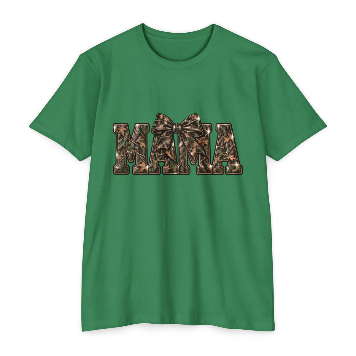 Mama Leopard Print Bow T-Shirt — Women's Mom Gift, Cute Animal Print Mother's Day Tee