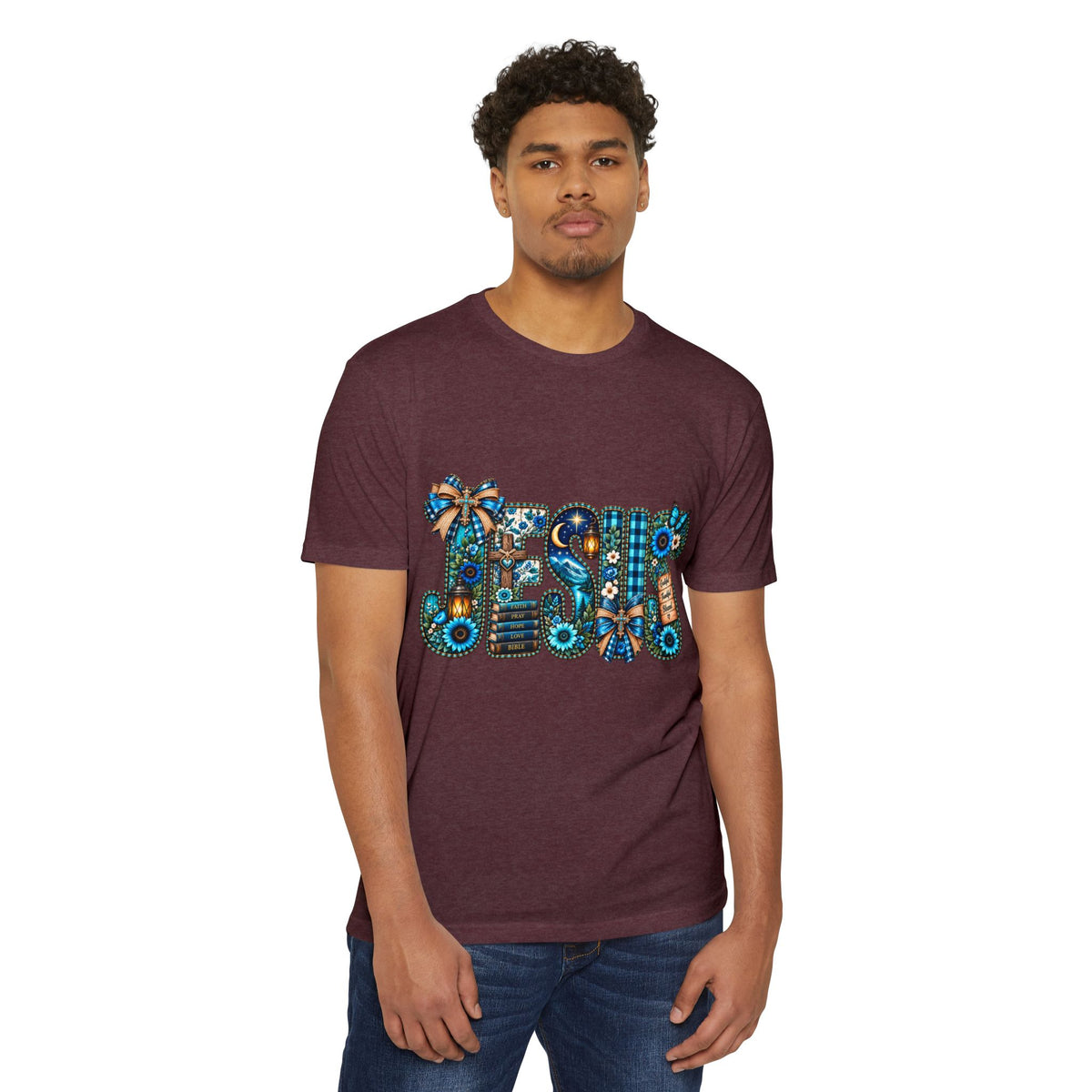 T-Shirt — Rustic Floral 'Blessed' Graphic Tee