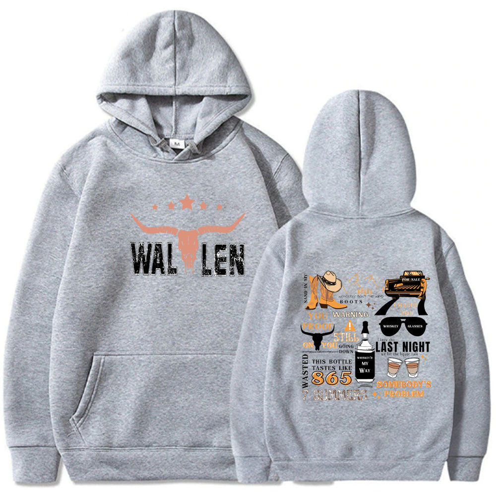 Western Style Cowboy Hoodie  Sweatshirt