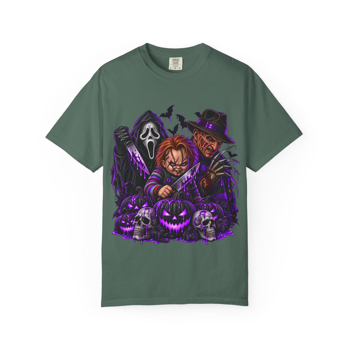 Halloween Slashers T-Shirt — Chucky, Freddy & Scream Horror Graphic Tee