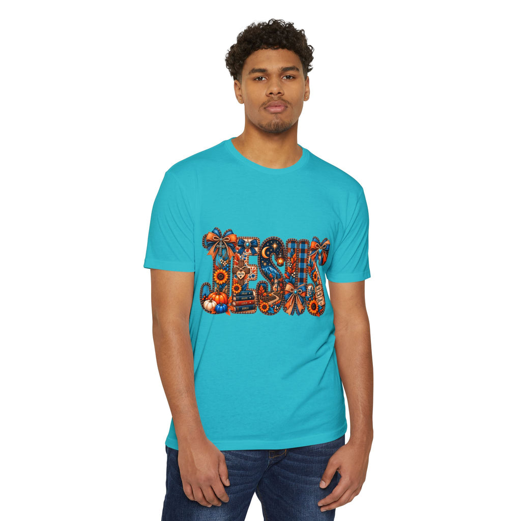Autumn Blessings T-Shirt — Fall Plaid Pumpkins & Sunflowers Graphic