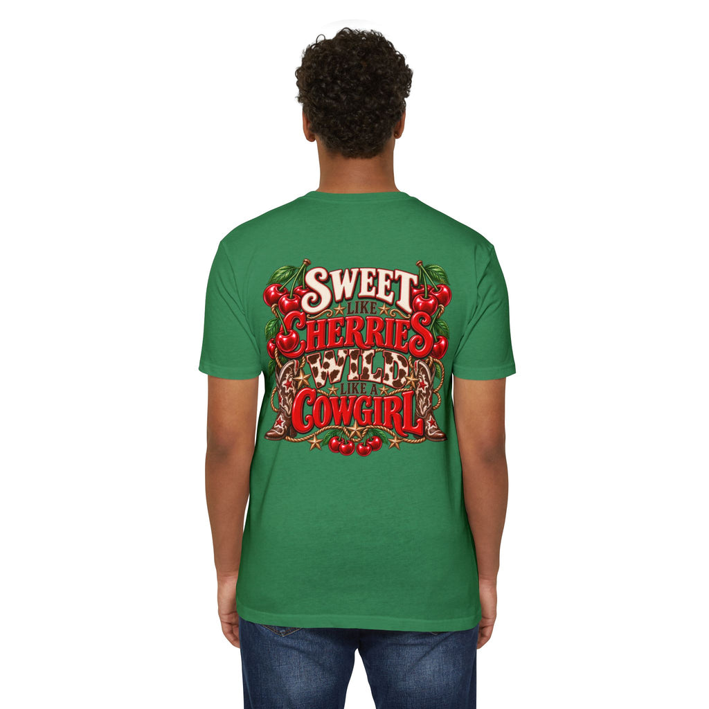 Cherry Picked Cowgirl T-Shirt — "Sweet Cherries Wild Cowgirl" Graphic Tee