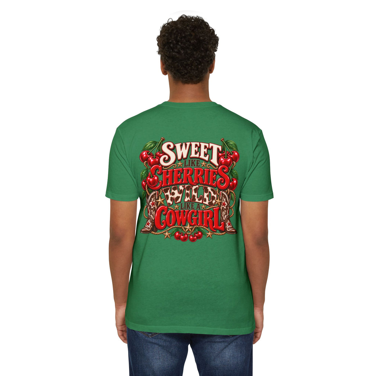 Cherry Picked Cowgirl T-Shirt — "Sweet Cherries Wild Cowgirl" Graphic Tee