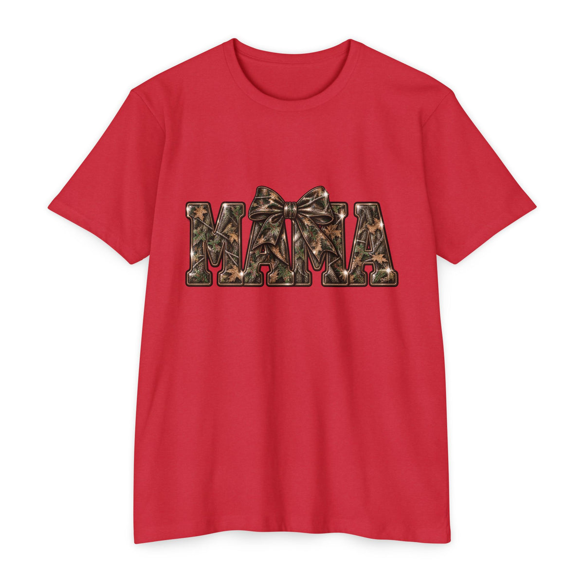 Mama Leopard Print Bow T-Shirt — Women's Mom Gift, Cute Animal Print Mother's Day Tee