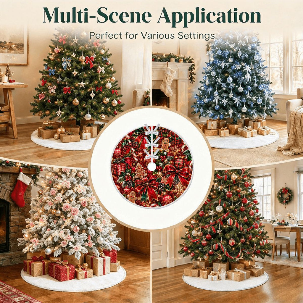Quilted Christmas Tree Skirt Glittering Christmas Gift Wrap Pattern
