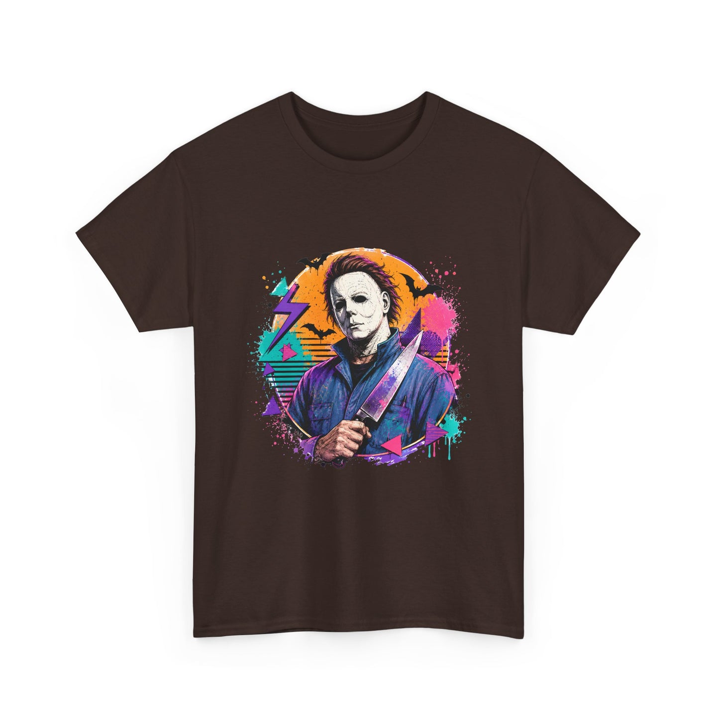 Retro Neon Horror Character Graphic Tee