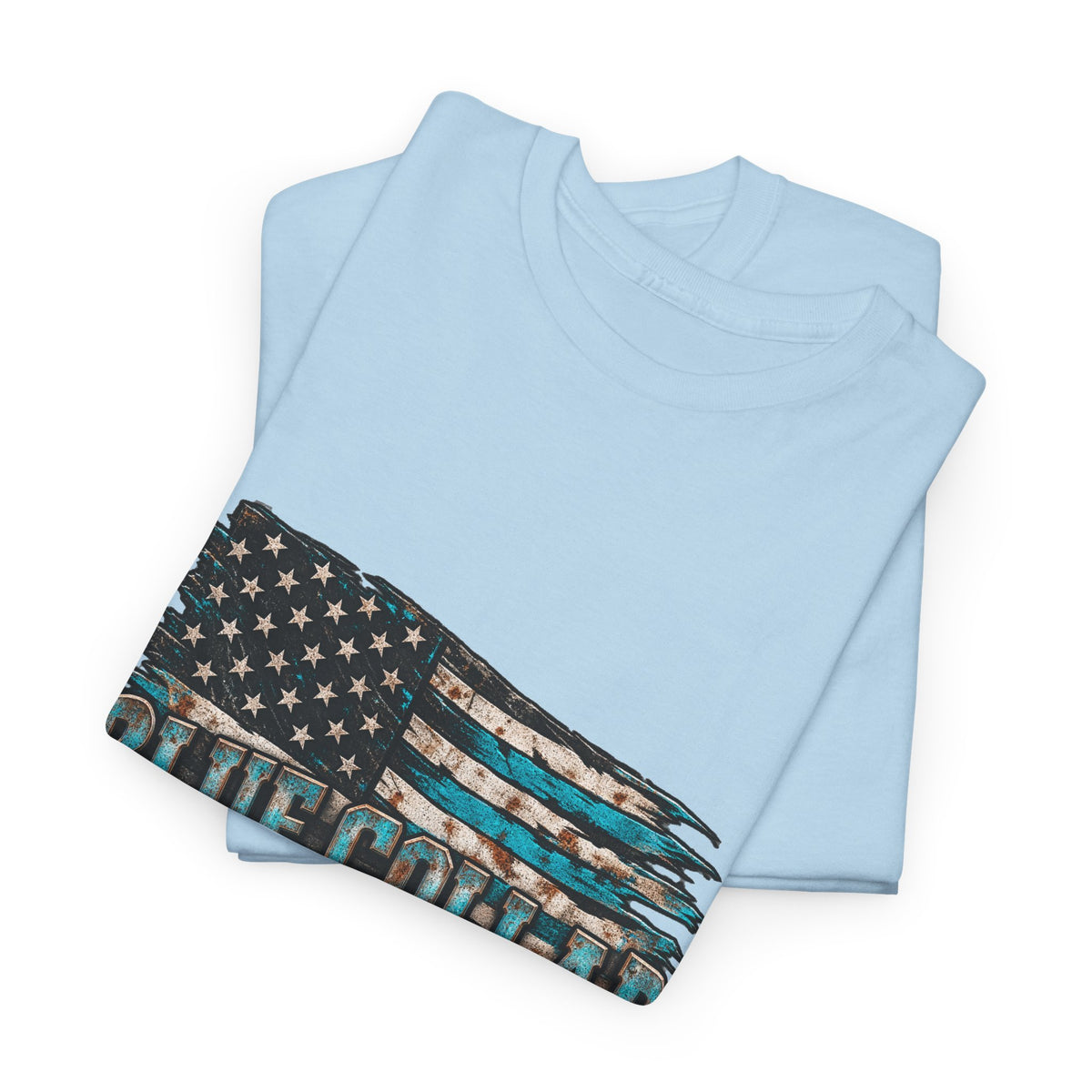 Blue Collar T-Shirt — "Blue Collar Made" & "American Blue Collar" Patriotic Workwear Tee