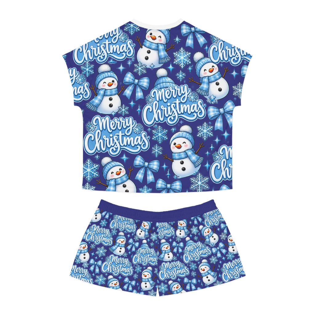Women's Christmas Snowman Pajama Set — Merry Christmas Short Sleepwear