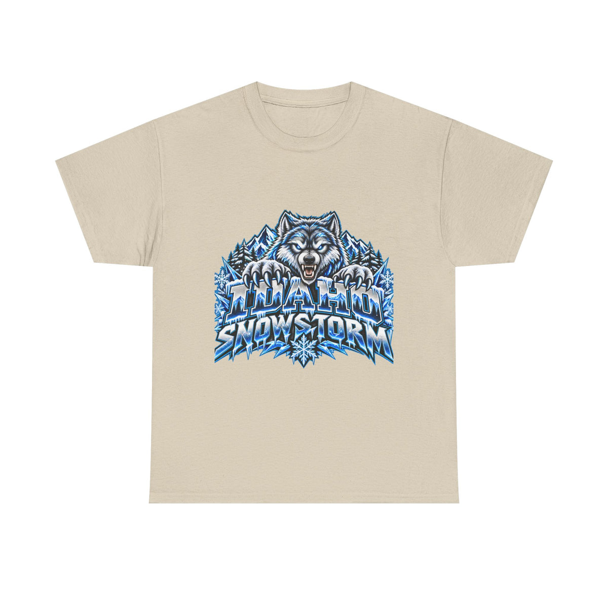 Snowstorm Wolf T‑Shirt — Fierce Arctic Wolf Graphic Tee
