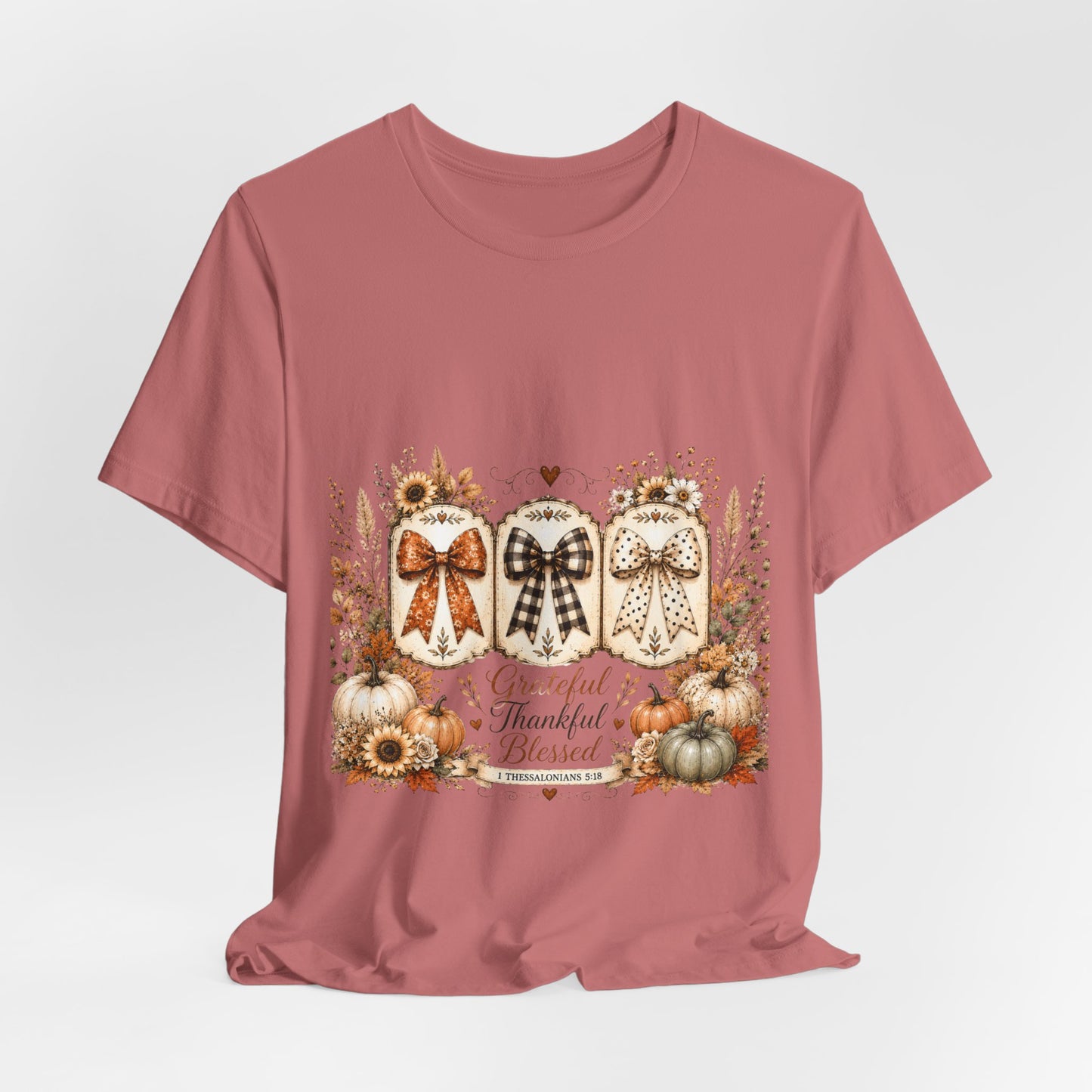 Thankful Grateful Blessed Fall Tee