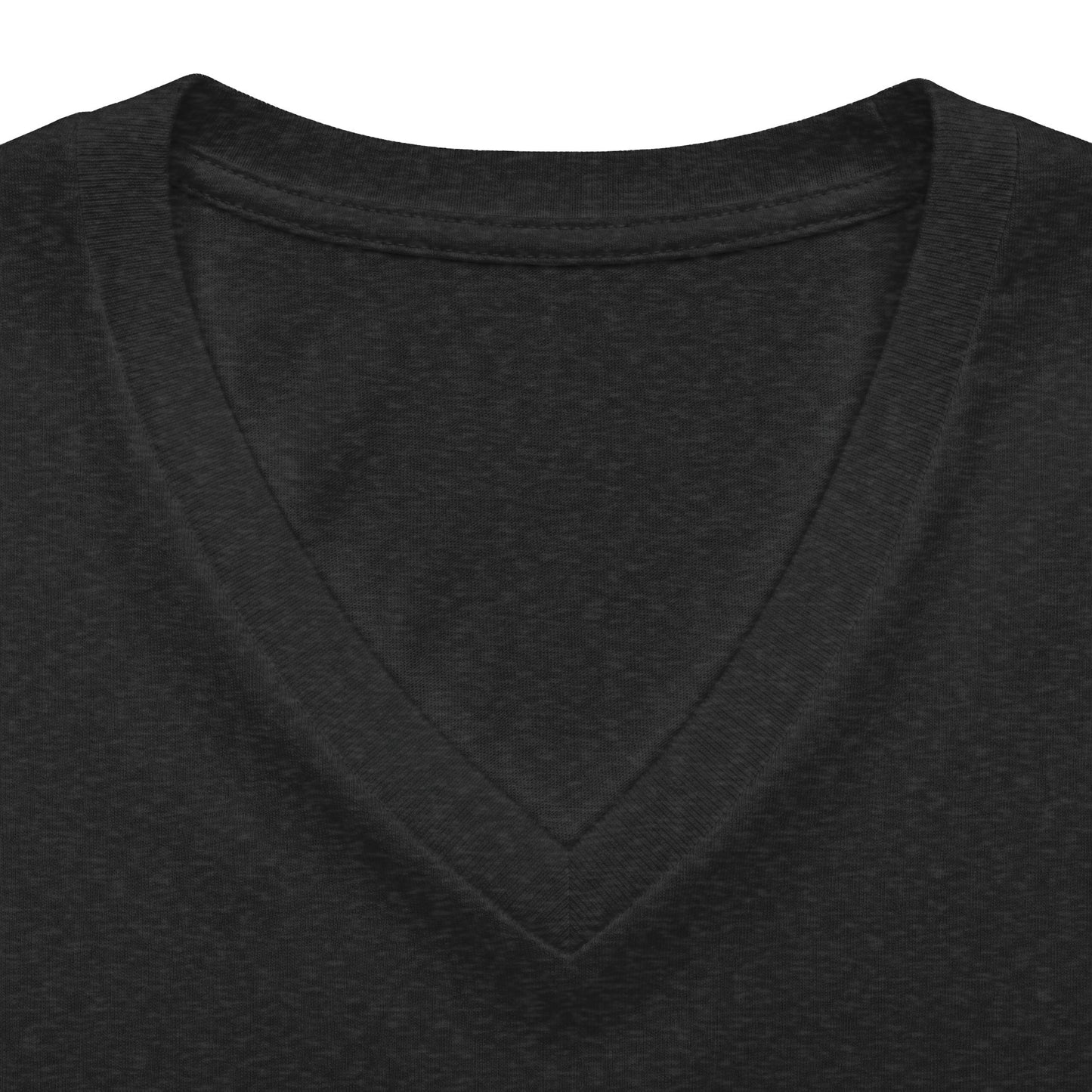 Women’s V‑Neck Tee — Teal Distressed Cowboy Hat Graphic