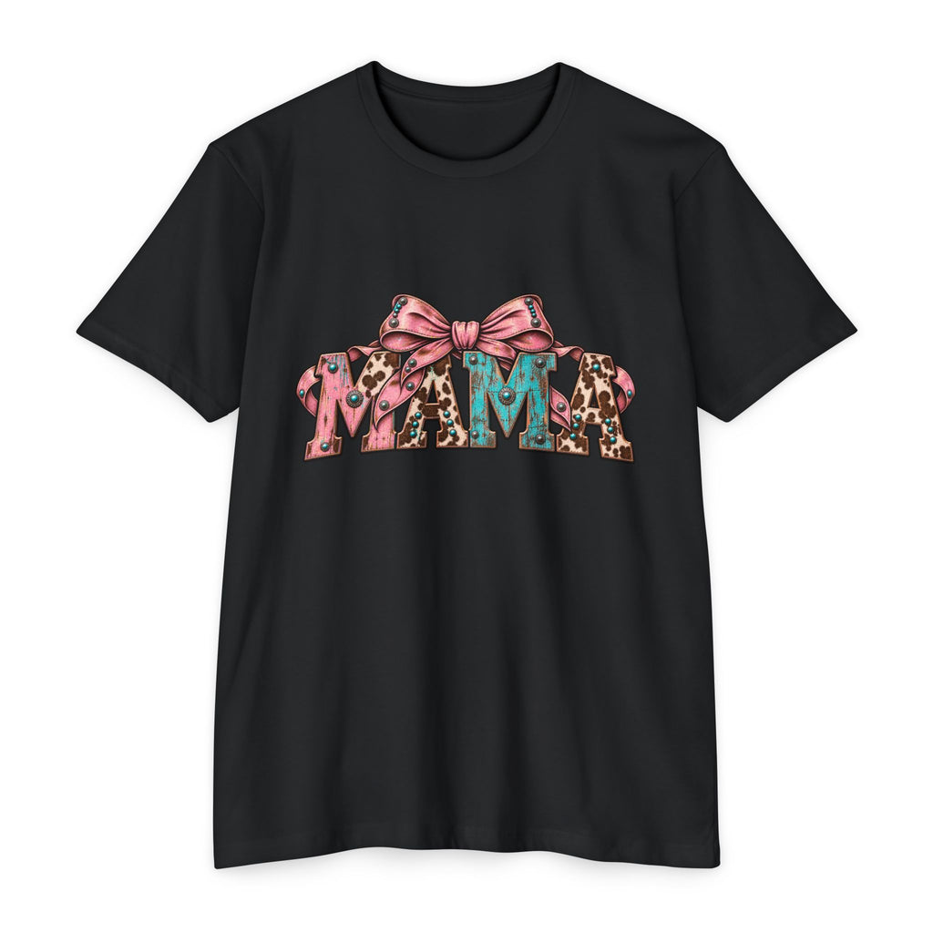 Mama Leopard Bow T-Shirt — Raising Little Humans Cute Graphic Tee
