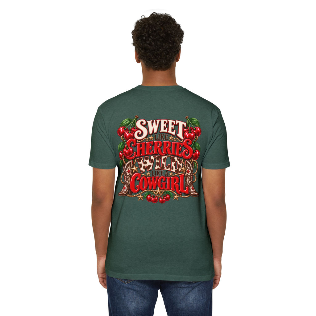Cherry Picked Cowgirl T-Shirt — "Sweet Cherries Wild Cowgirl" Graphic Tee