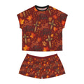 Fall for Jesus Pajama Set — Women's Autumn Christian Sleepwear Shorts Set