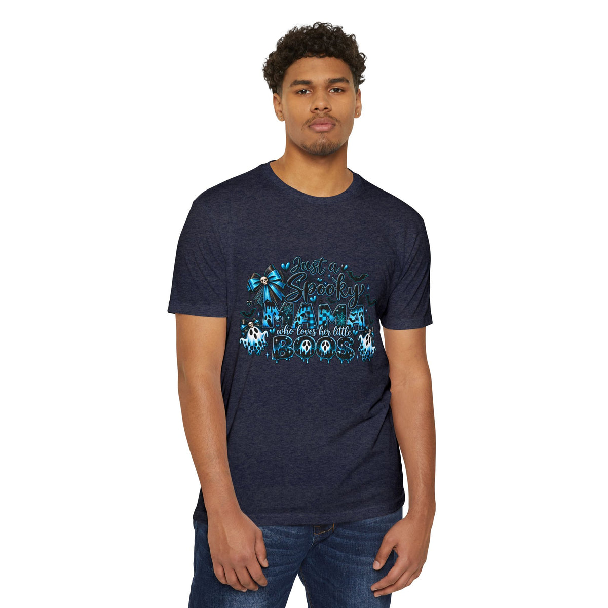 Spooky Cute Blue Skull Halloween T-Shirt