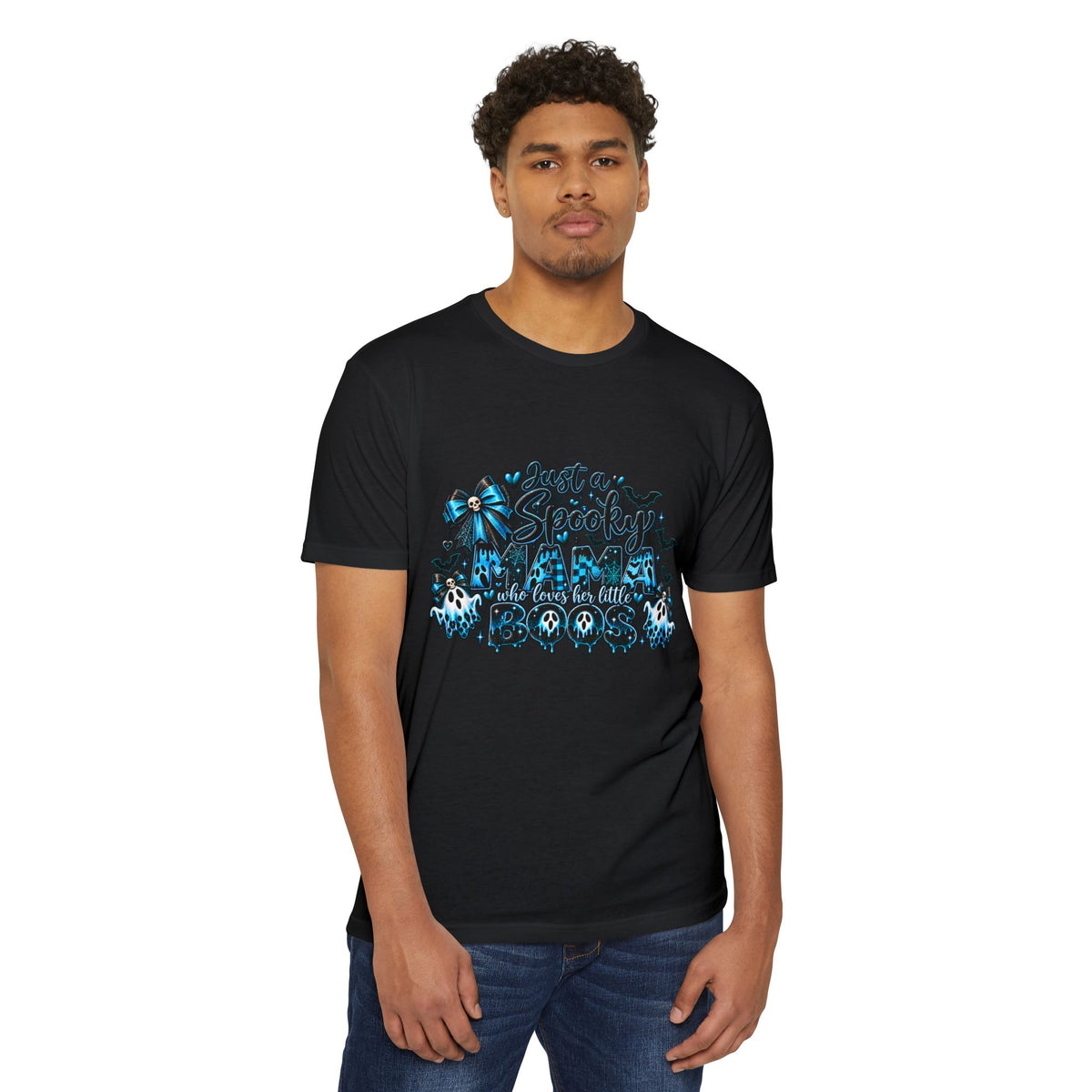 Spooky Cute Blue Skull Halloween T-Shirt