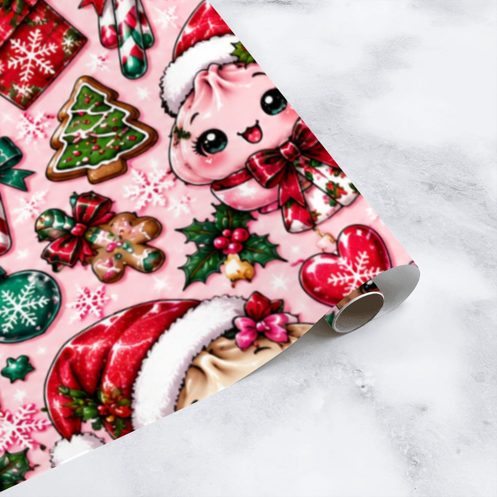 3Pack Gift Wrapping Paper Sheets pink dumpling wrappingpaper