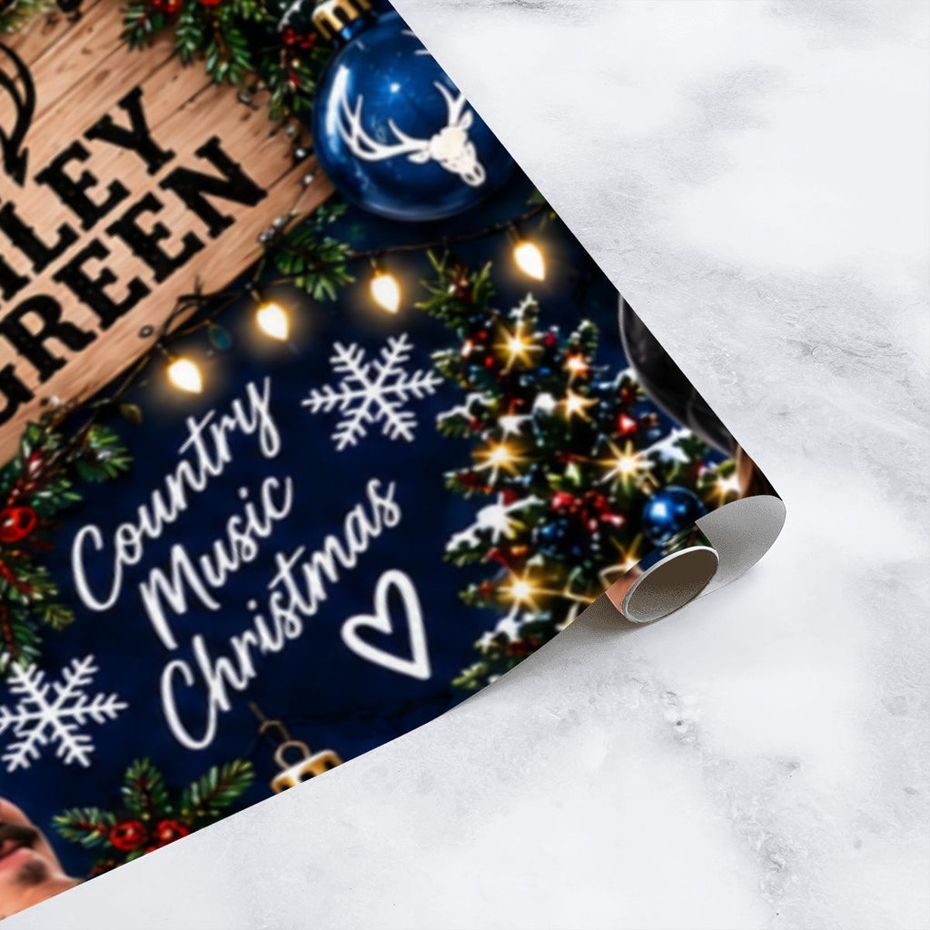 3Pack Gift Wrapping Paper Sheets riley green christmas