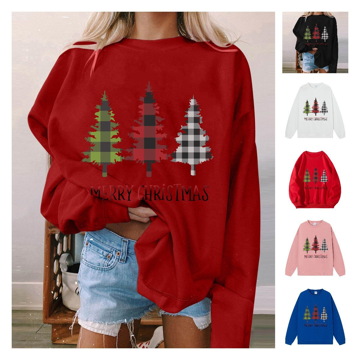 Christmas Tree Printed Women's Christmas Hoodie