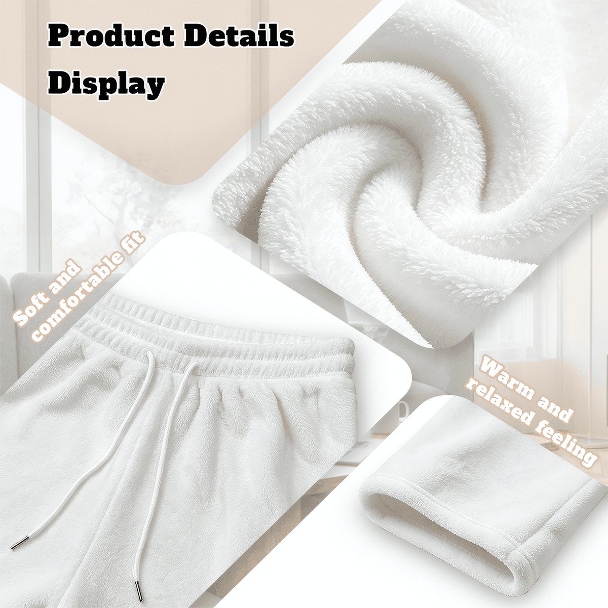 Women's Plush Fleece Pajama Pants Kawaii Ghosts, Bows and Hearts Pattern
