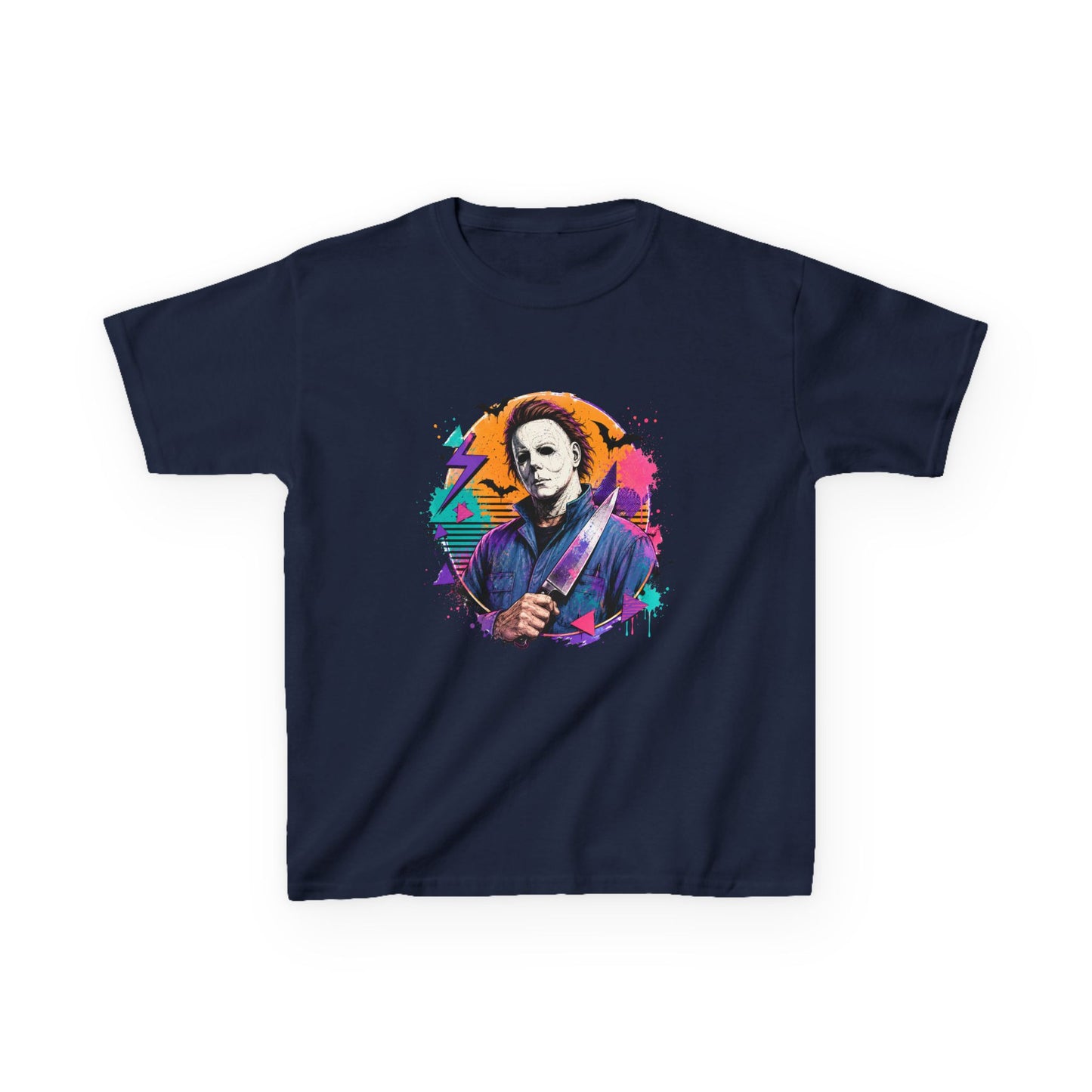 Kids T-Shirt — Colorful Retro Michael Myers Horror Tee