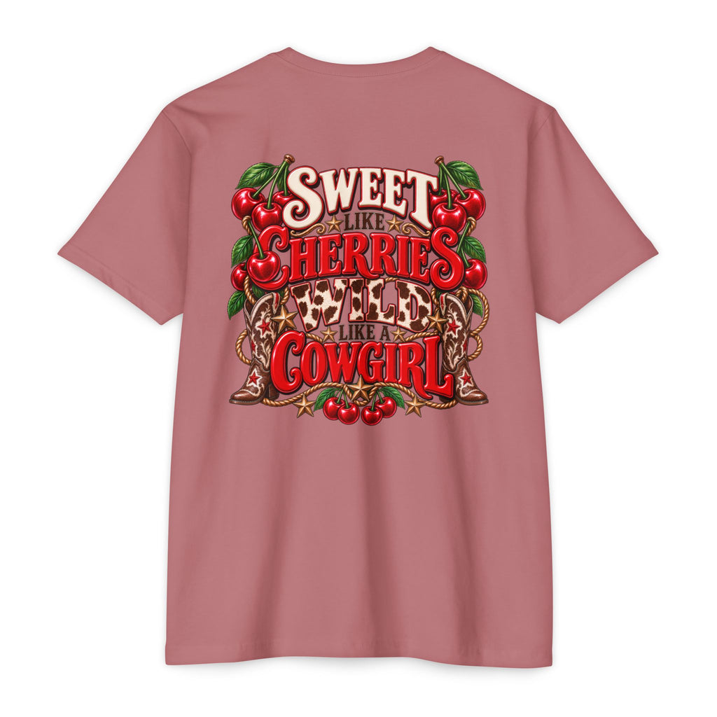 Cherry Picked Cowgirl T-Shirt — "Sweet Cherries Wild Cowgirl" Graphic Tee