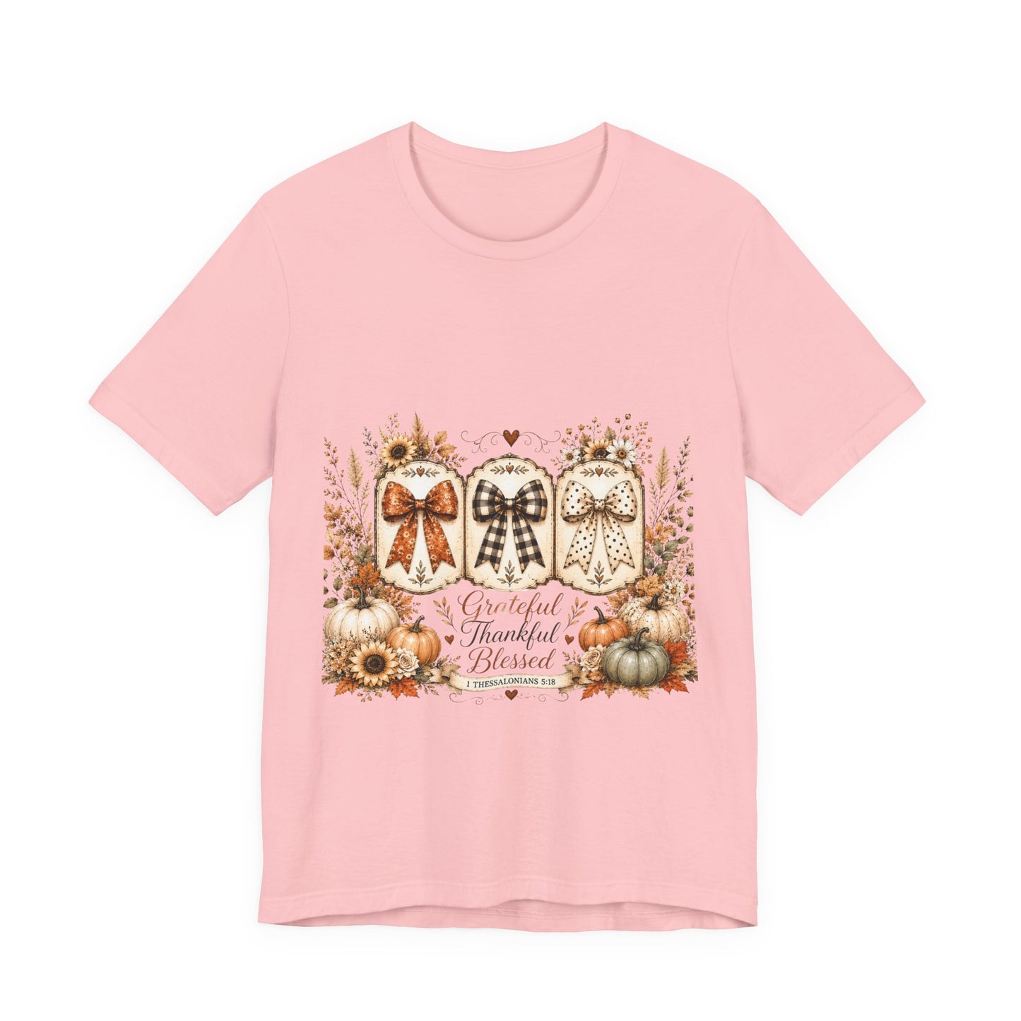 Thankful Grateful Blessed Fall Tee