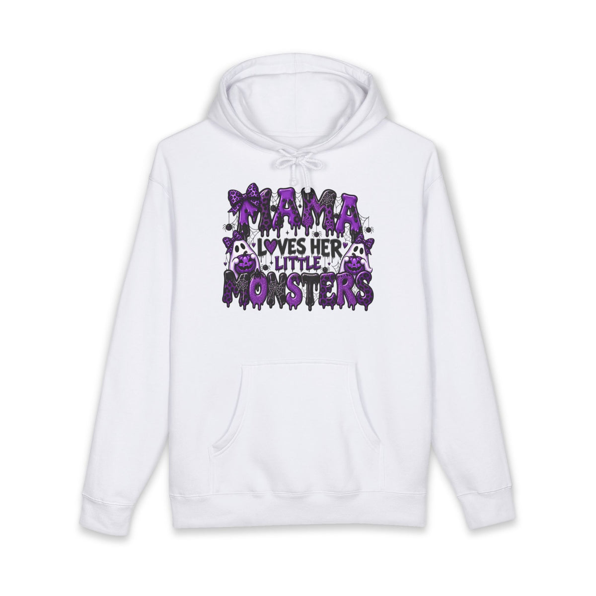 Hoodie — "Mama Loves Her Little Monsters" Cute Spooky Mom Sweatshirt