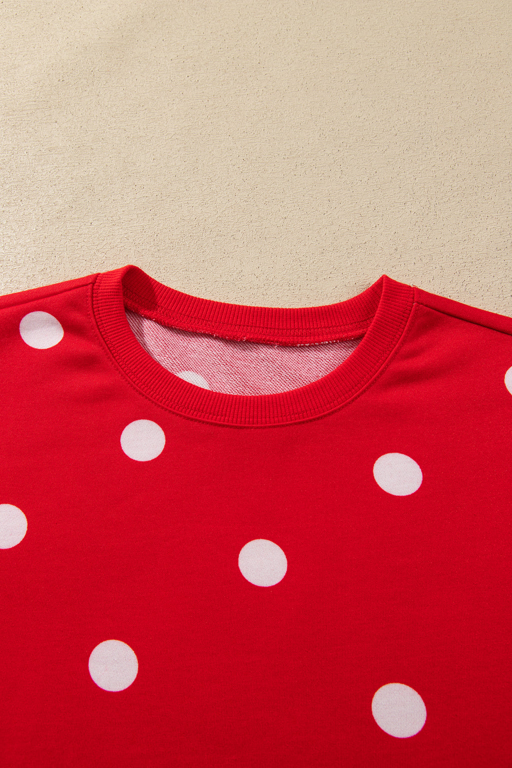Brown Polka Dot Raw Hem Relaxed Pullover Loose Skort Two Piece Set