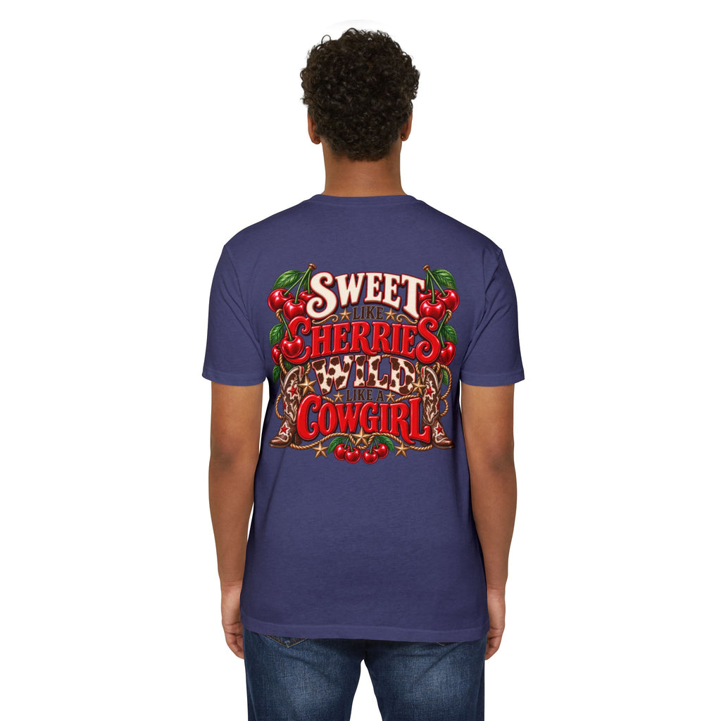 Cherry Picked Cowgirl T-Shirt — "Sweet Cherries Wild Cowgirl" Graphic Tee