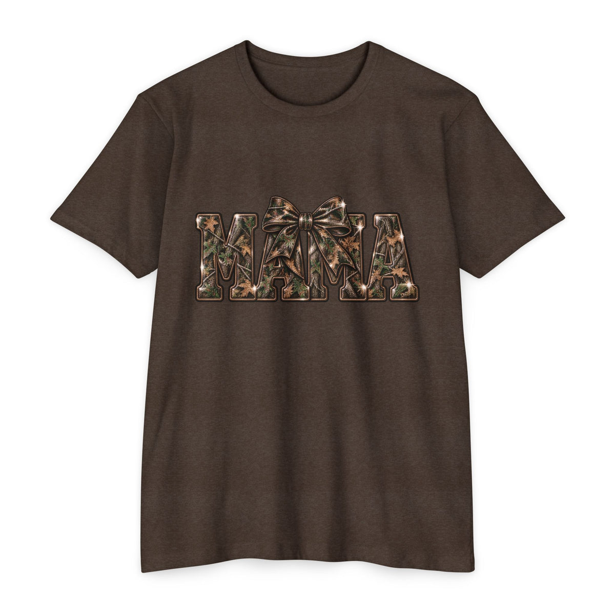 Mama Leopard Print Bow T-Shirt — Women's Mom Gift, Cute Animal Print Mother's Day Tee