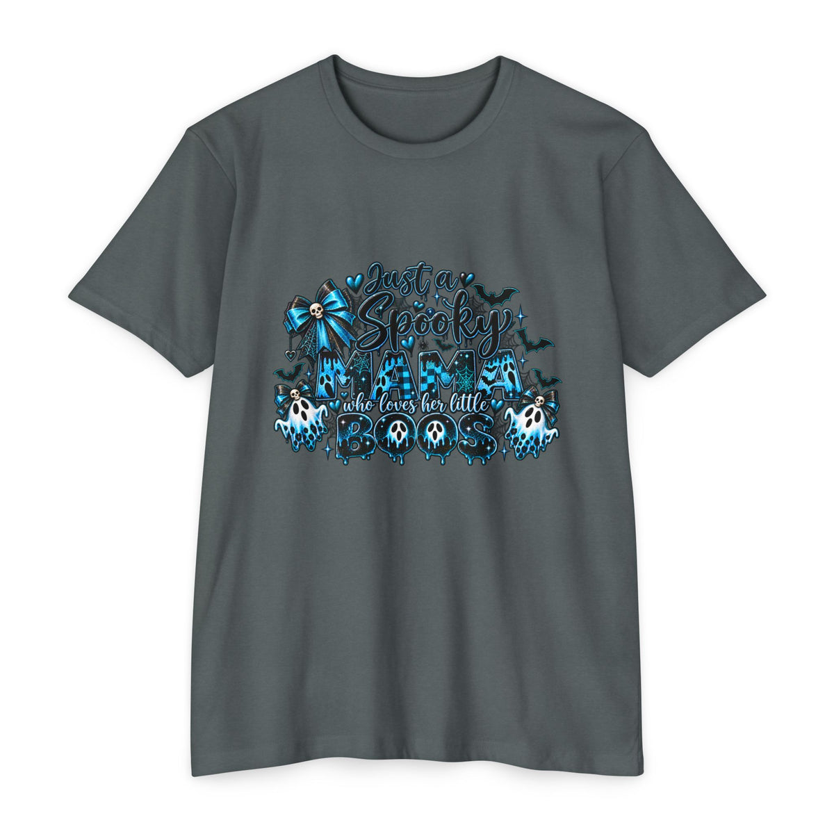 Spooky Cute Blue Skull Halloween T-Shirt
