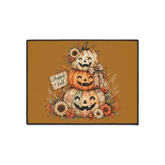 Happy Fall Jack-o'-Lantern Floor Mat