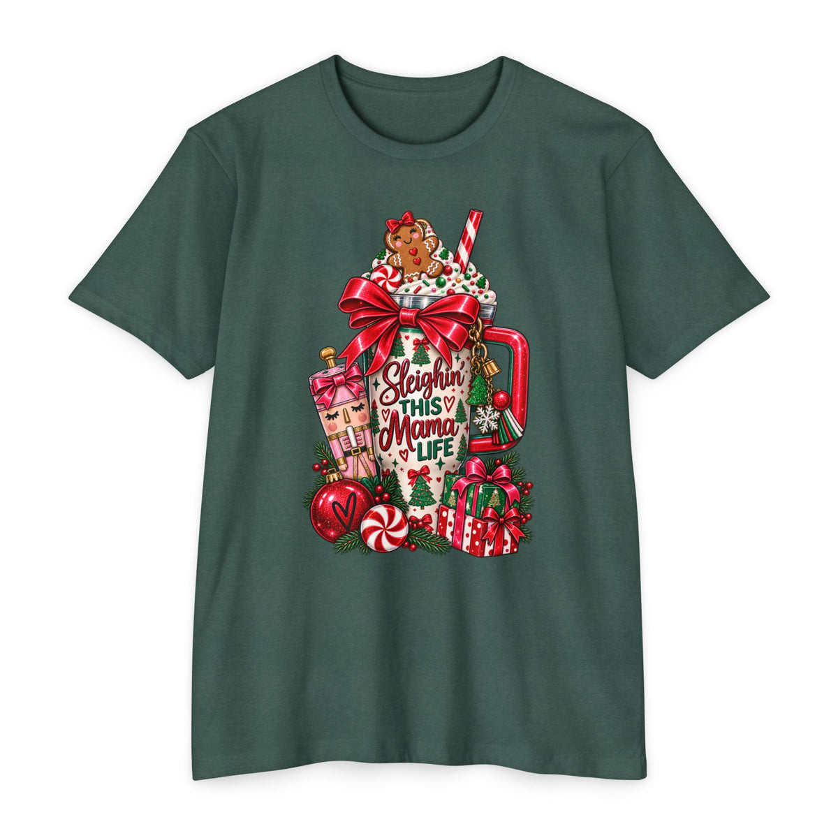 Christmas ‘Sleighing This Mama Life’ T-Shirt
