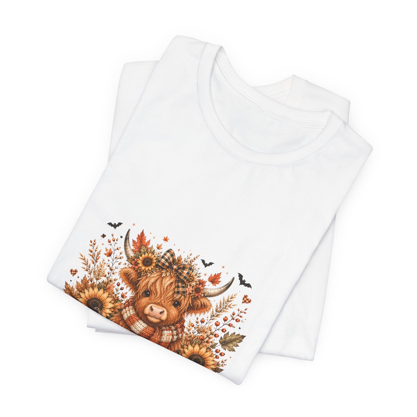 Autumn Teddy Bear Tee — Cozy Fall Pumpkin & Sunflower Graphic T-Shirt