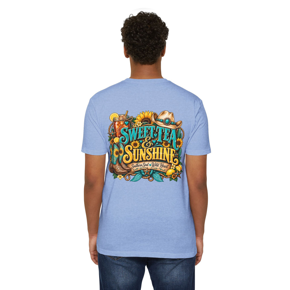 Southern Sweetheart T-Shirt — "Sweet Tea & Sunshine" Graphic Tee