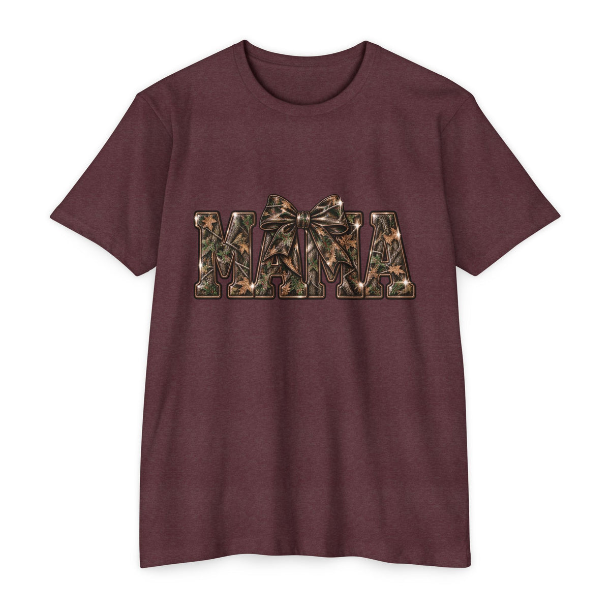 Mama Leopard Print Bow T-Shirt — Women's Mom Gift, Cute Animal Print Mother's Day Tee