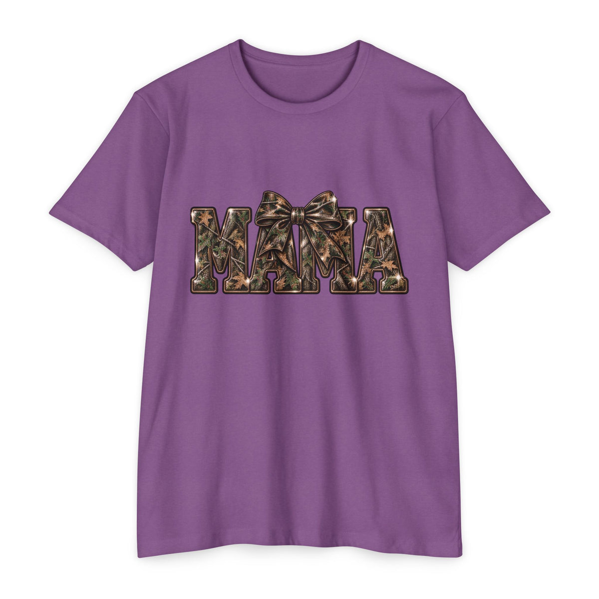 Mama Leopard Print Bow T-Shirt — Women's Mom Gift, Cute Animal Print Mother's Day Tee