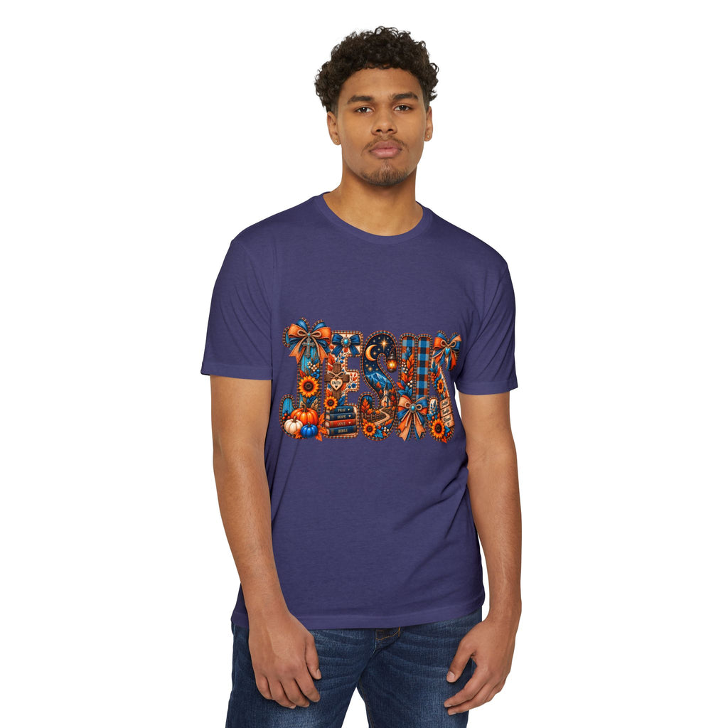 Autumn Blessings T-Shirt — Fall Plaid Pumpkins & Sunflowers Graphic