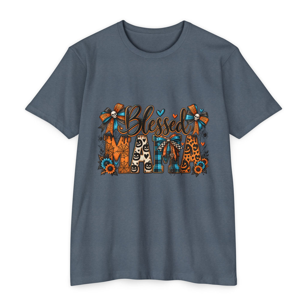Blessed Mama T-Shirt — Floral Leopard Fall Mother's Day Tee