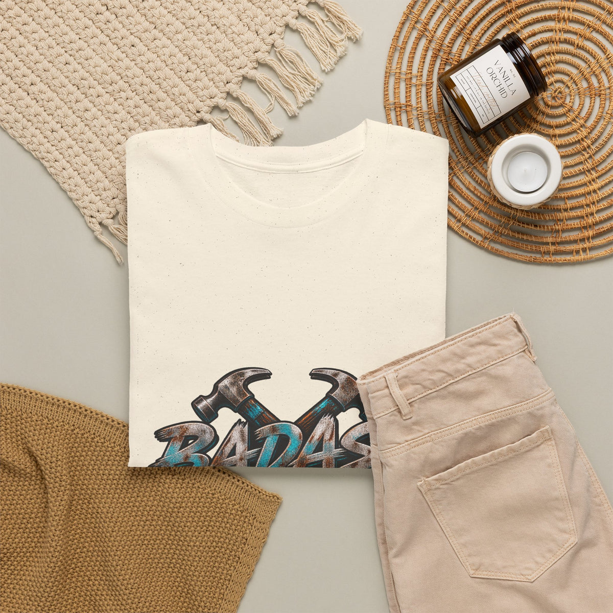 Badass Blue Collar Tee — 'Badass & Blue Collar' Workwear Graphic T‑Shirt