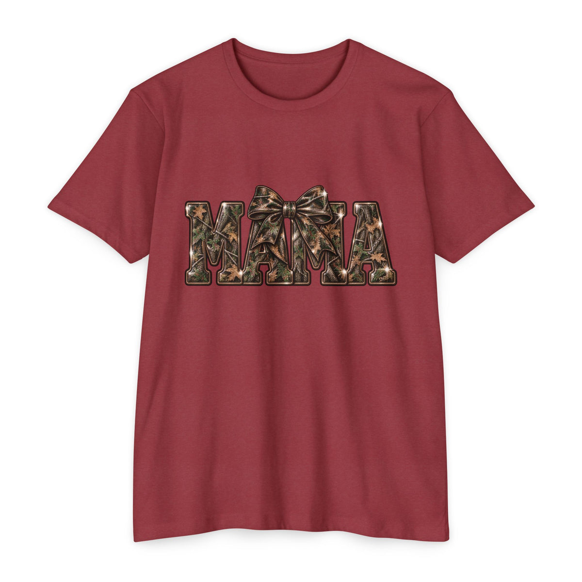Mama Leopard Print Bow T-Shirt — Women's Mom Gift, Cute Animal Print Mother's Day Tee