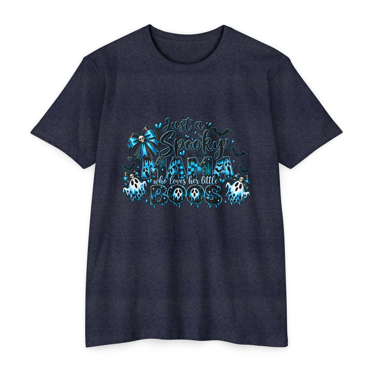 Spooky Cute Blue Skull Halloween T-Shirt