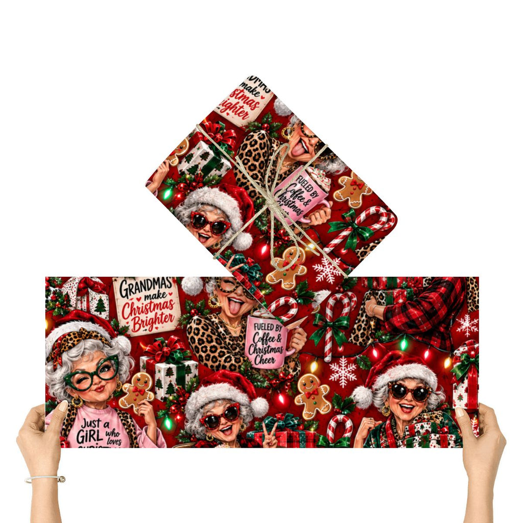 3Pack Gift Wrapping Paper Sheets funny grandma wrapping paper